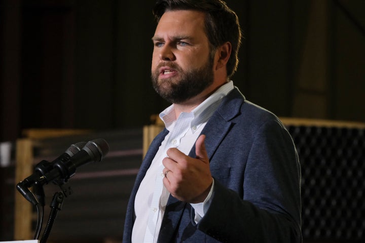 OUT OF CAMERA FILE - JD Vance, the venture capitalist and author of "Hillbilly Elegy," addresses a rally Thursday, July 1, 2021, in Middletown, Ohio, where he announced he is joining the crowded Republican race for the Ohio U.S. Senate seat being left by Rob Portman. (AP Photo/Jeff Dean)