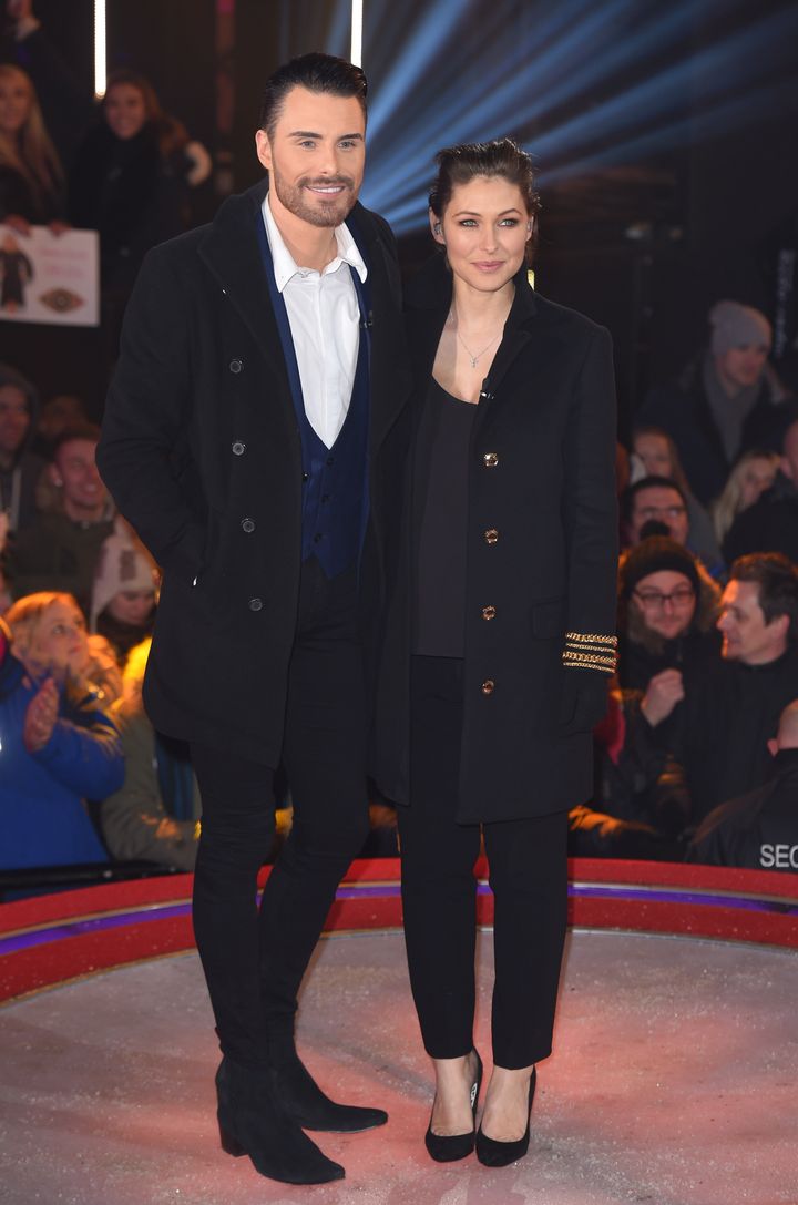Rylan Clark and Emma Willis outside the Big Brother house in 2016