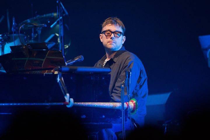 Damon Albarn performing in Paris last month