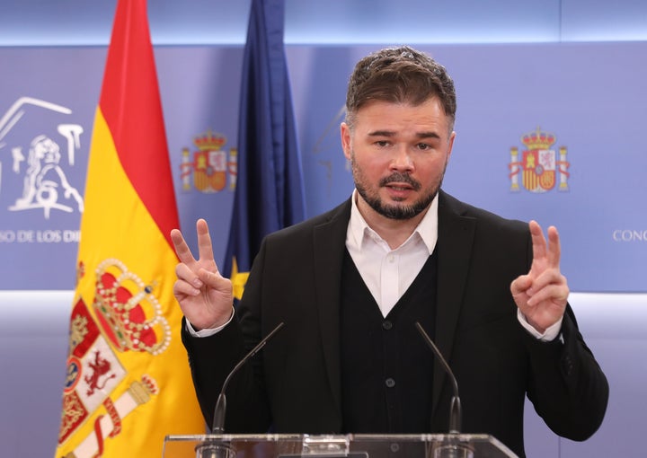El portavoz de ERC en el Congreso de los Diputados, Gabriel Rufián.