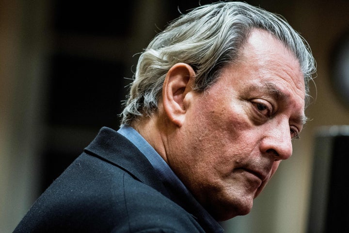 Paul Auster, en 2018, en un acto en Lyon, Francia.