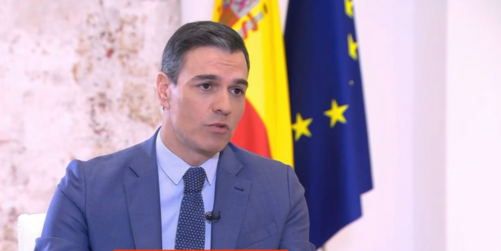 Pedro Sánchez, durante la entrevista