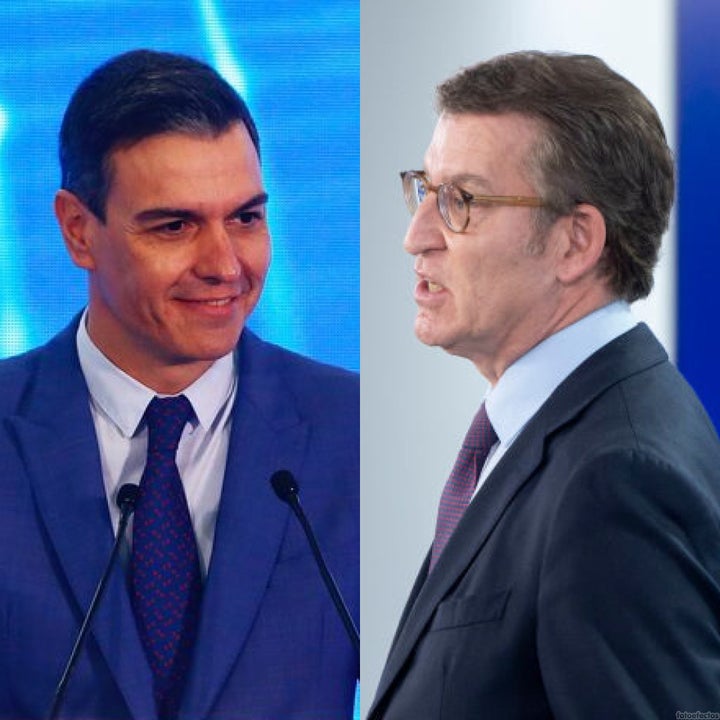 El presidente del Gobierno, Pedro Sánchez, y el del PP, Alberto Núñez Feijóo; en sendas fotos de archivo.