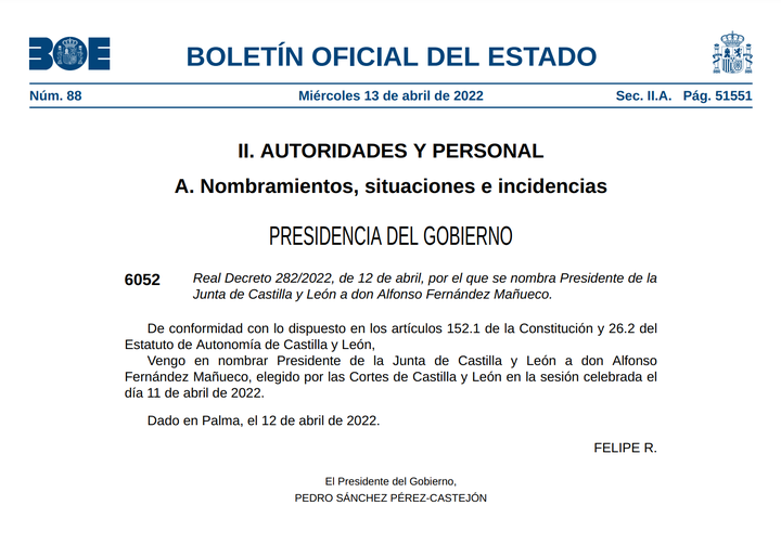 Captura de pantalla del BOE.