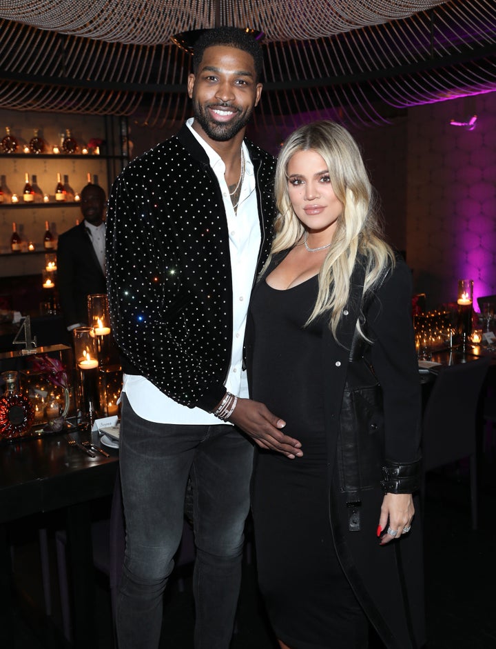 Tristan Thompson and Khloe Kardashian at Beauty & Essex on Feb. 17, 2018, in Los Angeles.