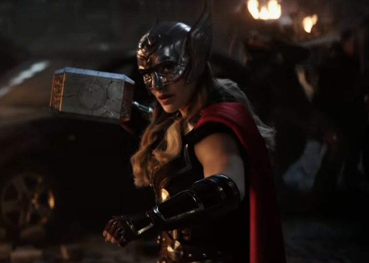 Natalie Portman as Jane Foster, aka Lady Thor, in the first trailer for "Thor: Love and Thunder."
