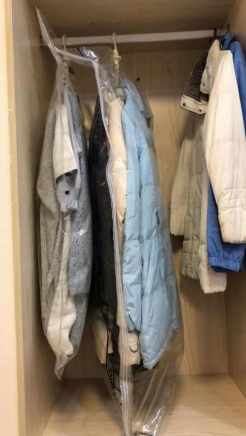 Use vacuum bags to make room in your closets