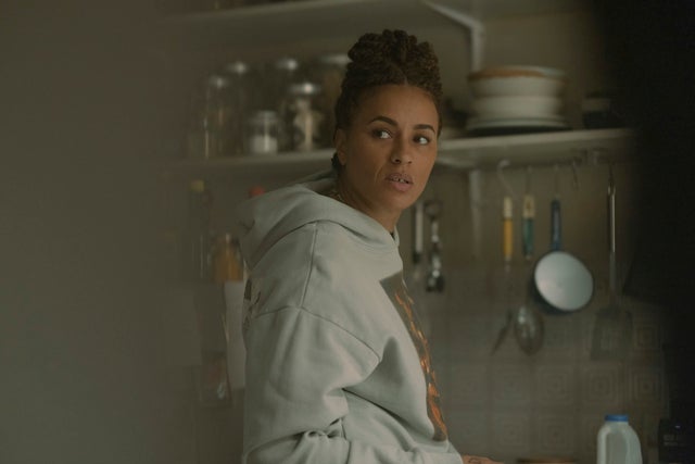 Natasha (Michelle de Swarte) enjoys the leisure of a cigarette, not being stressed out about day care and spending late nights doing whatever the hell she wants.