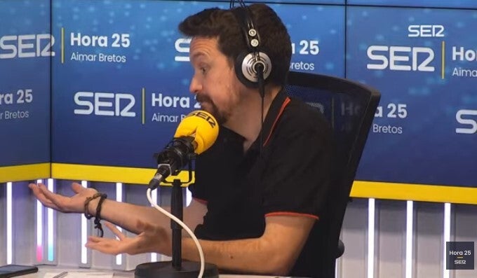 Pablo Iglesias en la Cadena SER.