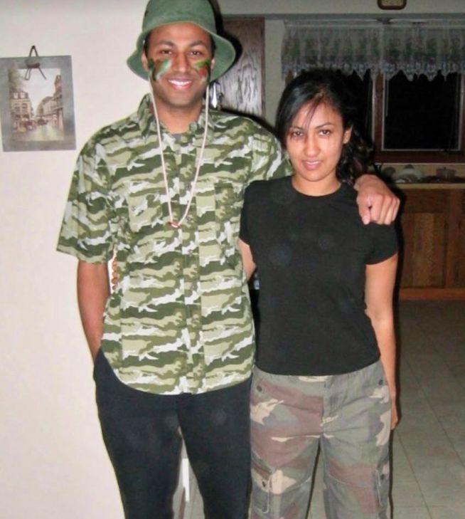 The author and Rupesh at a medical school Halloween party in October 2001. "He’s 'Upper GI' and I’m 'Lower GI,'" she writes.