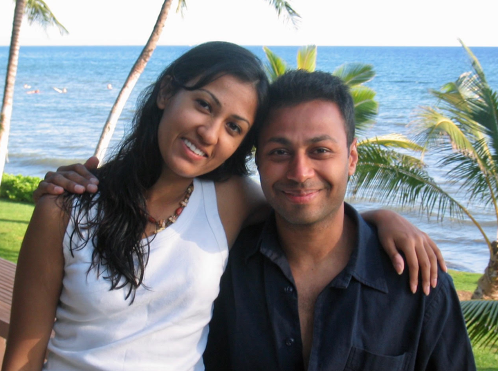 The author and Rupesh on a graduation trip to a medical school in Hawaii in 2004.