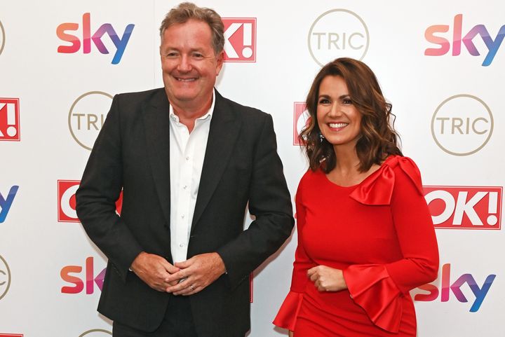 Piers Morgan and Susanna Reid at the 2021 TRIC Awards