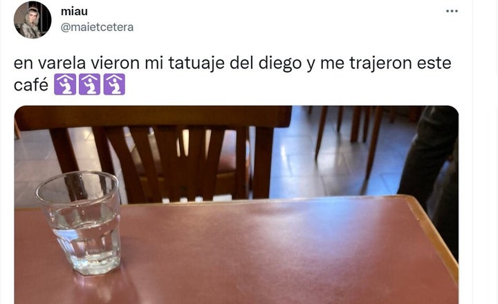 El tuit viral sobre Maradona.