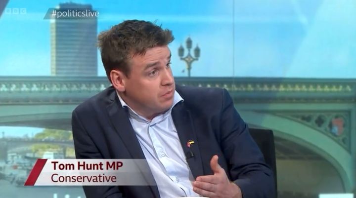 Tom Hunt, a Tory MP, made a significant slip-up on live TV on Tuesday