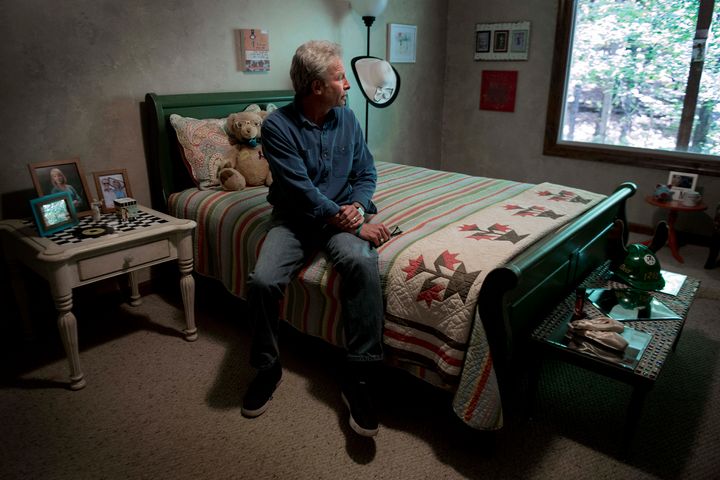 Andy Parker, the father of WDBJ7-TV reporter Alison Parker who was gunned down, along with cameraman Adam Ward, in a horrific shooting aired on live television and social media in 2015, sits in his daughter's childhood bedroom, a standing museum to her achievements in life, in Collinsville, Virginia, on October 20, 2017. Parker sought to enter the Democratic primary in Virginia in 2022, but failed to get on the ballot.