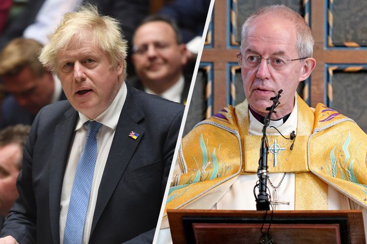 .Boris Johnson and Archbishop of Canterbury Justin Welby.