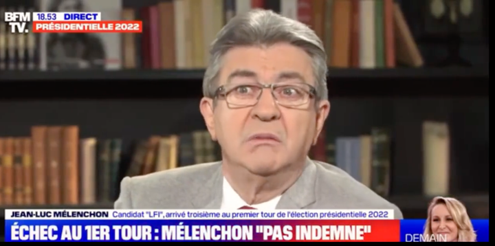 Jean-Luc Mélenchon, durante su entrevista en la BFMTV.