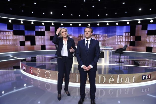 Marine Le Pen y Emmanuel Macron.