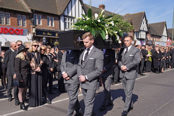 Crowds gathered in south-east London as Tom was laid to rest