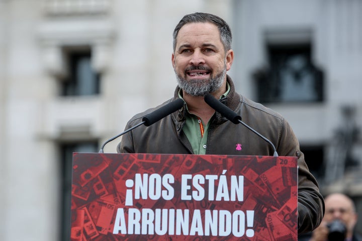 Abascal, en una protesta contra la situación económica