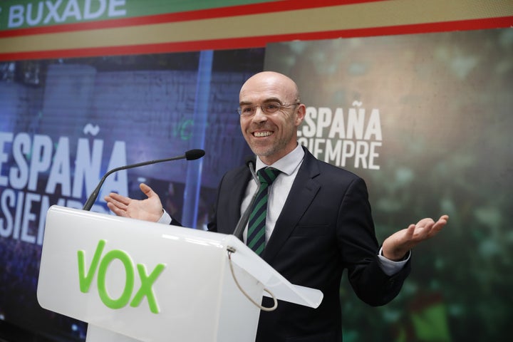 Jorge Buxadé, en una rueda de prensa.