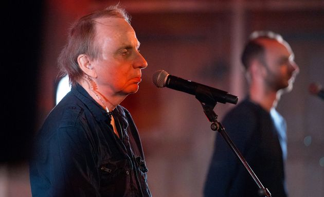 Michel Houellebecq, here in Bourges, during his performance on stage, Wednesday 20