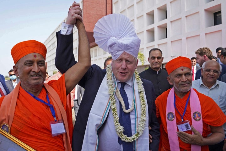 Boris Johnson is in India today.