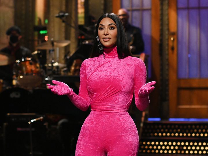 Kim Kardashian West during her monologue hosting "Saturday Night Live" in October.