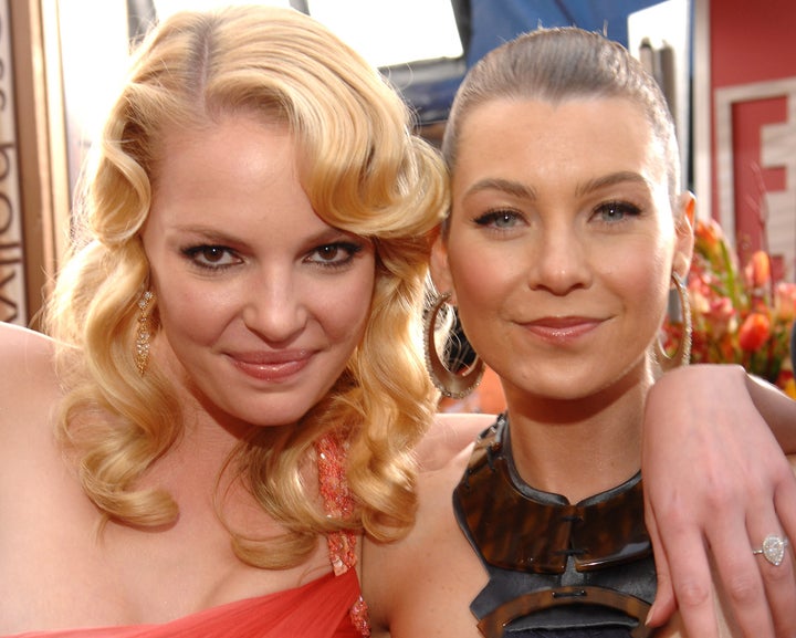 Katherine Heigl, left, and Ellen Pompeo at the Screen Actors Guild Awards in 2006.