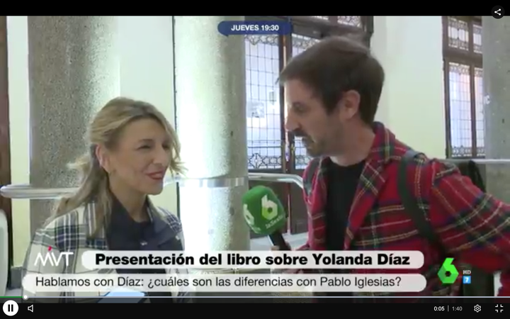 Josué Coello entrevista a Yolanda Díaz.