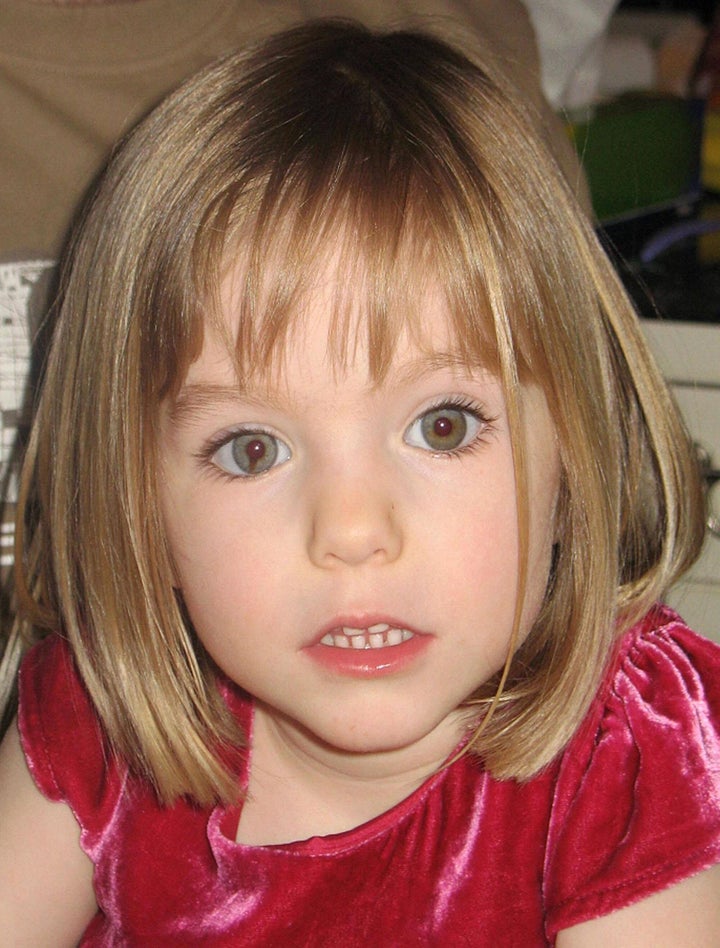 Missing British girl Madeleine McCann, who vanished during a vacation in Portugal, is seen in this undated file photo.