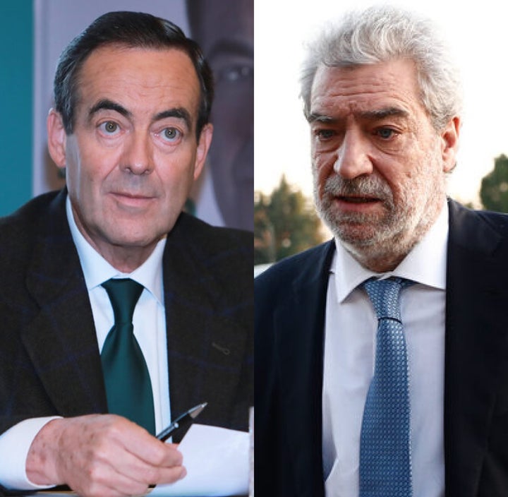 José Bono y Miguel Ángel Rodríguez, en sendas fotos de archivo.