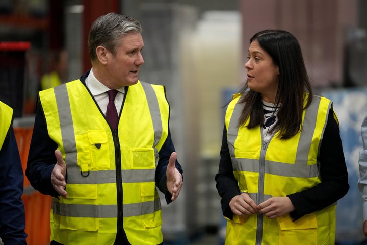 Keir Starmer and Lisa Nandy in Burnley last month.