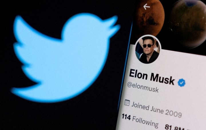 La cuenta de Twitter de Elon Musk.