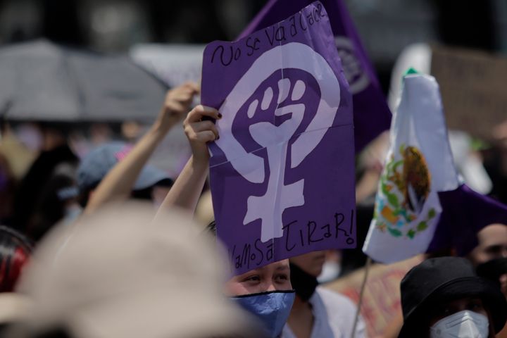 Manifestación feminista en México.