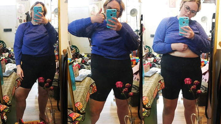 Plus Black Basic Bike Shorts, Plus Size