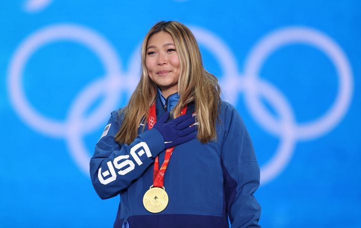 Chloe Kim won her second halfpipe gold medal at the Beijing Winter Olympics.