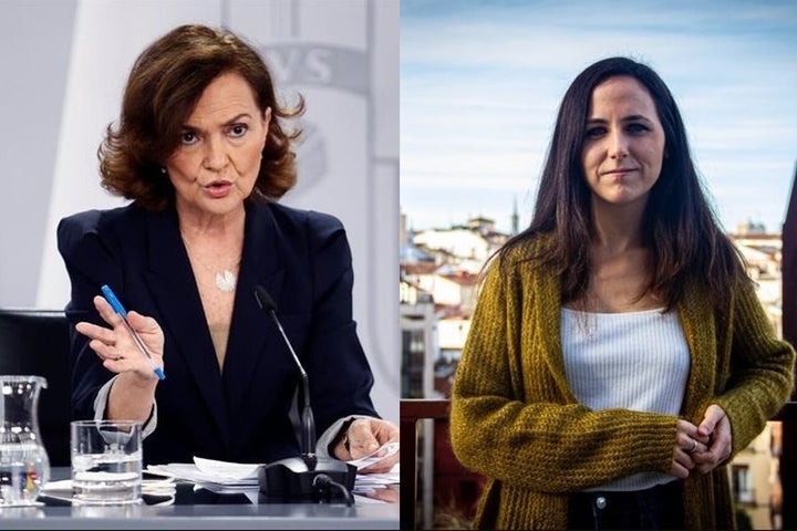 Carmen Calvo e Ione Belarra.