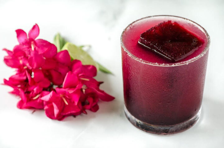 Dora Stone's Spicy Hibiscus Ice Margarita.