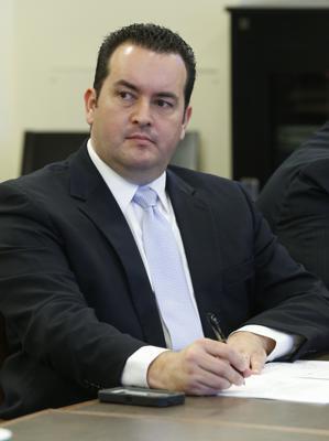 Oklahoma state Rep. Sean Roberts, R-Hominy, listens Sept. 24, 2014, in Oklahoma City.