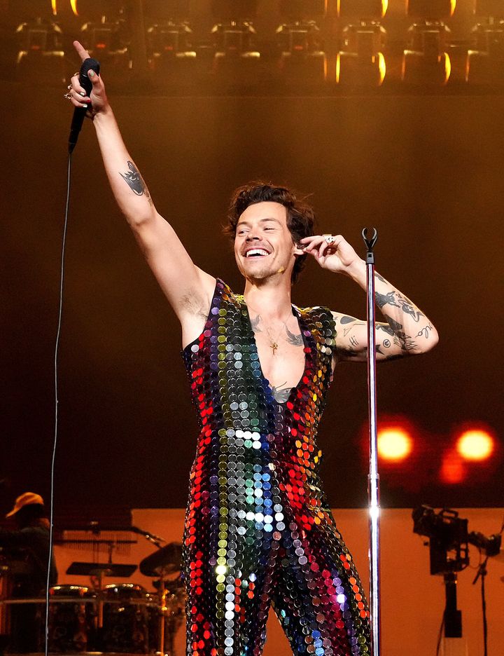 Harry performing at Coachella earlier this month