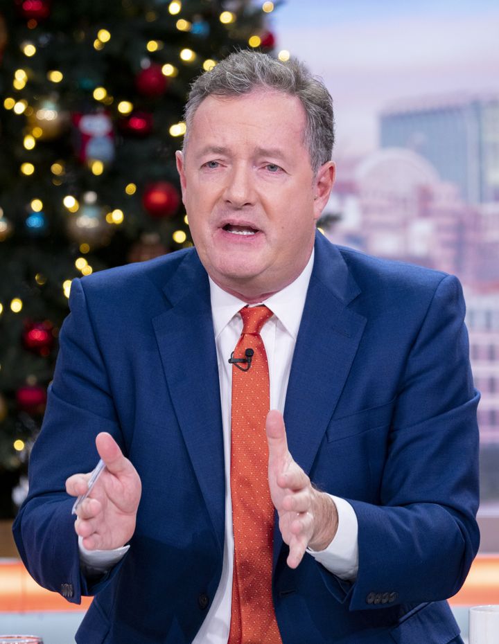Piers Morgan pictured in the GMB studio back in 2019