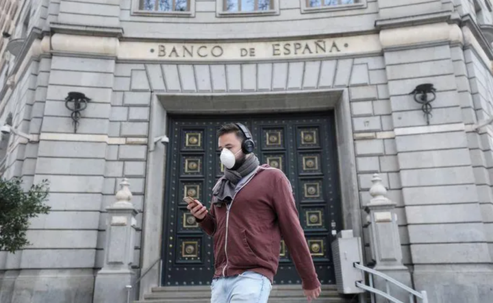 Fachada del Banco de España, en Madrid.