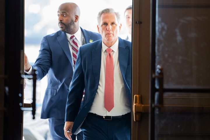 House Minority Leader Kevin McCarthy (R-Calif.) arrives to the U.S. Capitol after a meeting of the House Republican Conference on Wednesday.