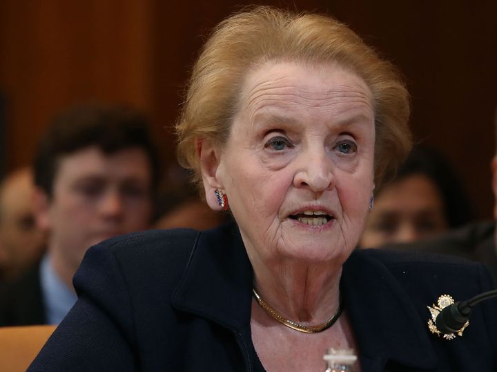 WASHINGTON, DC - MAY 09: Former Secretary of State Madeline Albright testifies during a Senate Appropriations Committee hearing on Capitol Hill, on May 9, 2017 in Washington, DC. The committee was hearing testimony on "United States Democracy Assistance." (Photo by Mark Wilson/Getty Images)