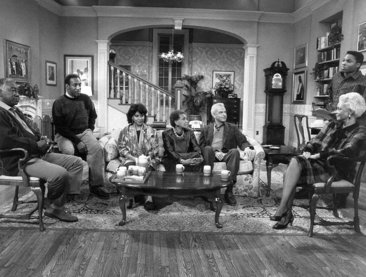 Cast members on the set of "The Cosby Show" in 1986.