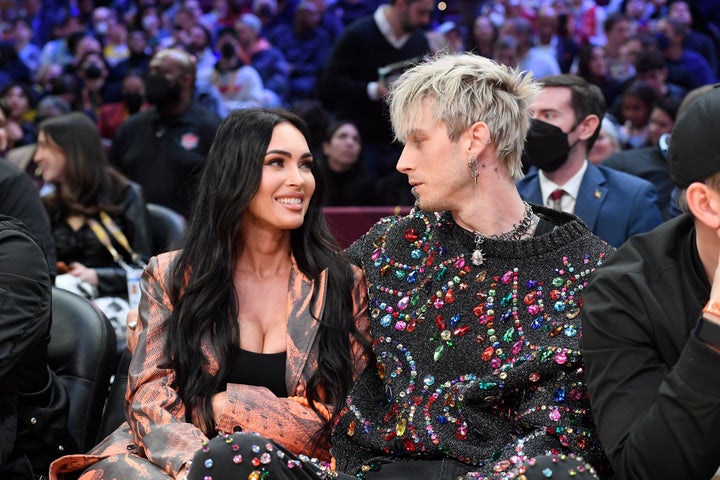 Megan Fox (left) and Machine Gun Kelly got engaged in January.