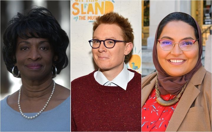 North Carolina state Sen. Valerie Foushee, left, activist Clay Aiken and Durham County Commissioner Nida Allam are vying for the Democratic nomination in North Carolina's 4th Congressional District, a liberal bastion.