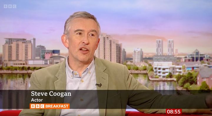 Steve Coogan appeared on BBC Breakfast