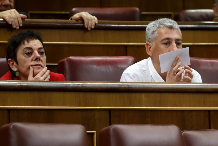 Los diputados de Bildu Mertxe Aizpurua y Oskar Matute